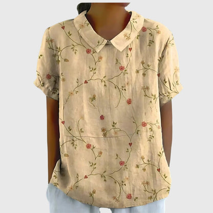 Alethea | Sage Green Floral Blouse