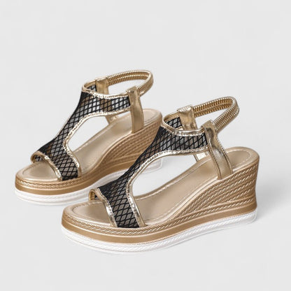 Calantha | Champagne Gold Elegant Sandals