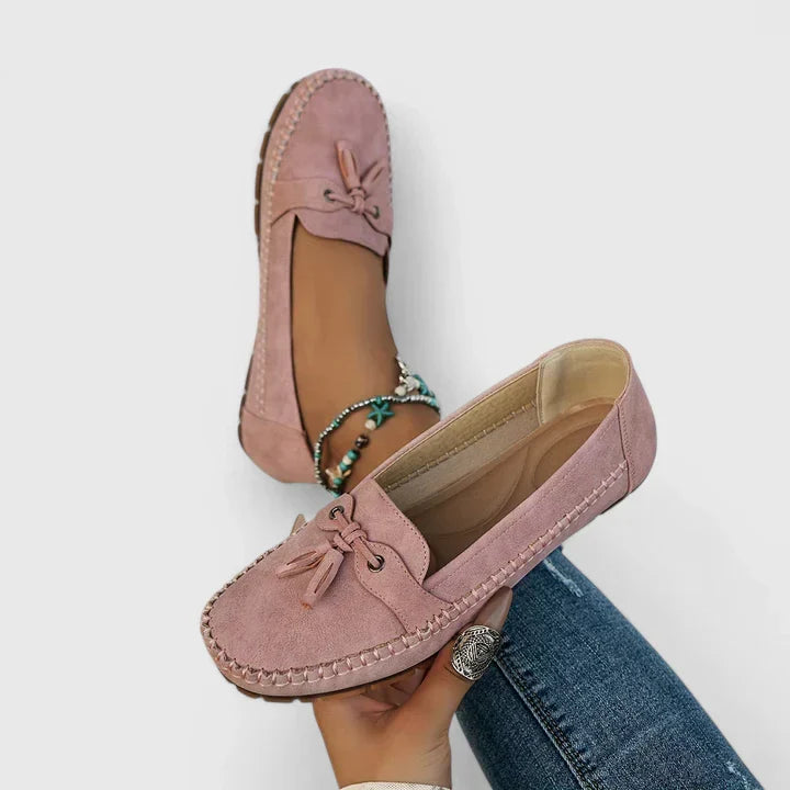 Calantha | Navy Blue Suede Orthopedic Loafers