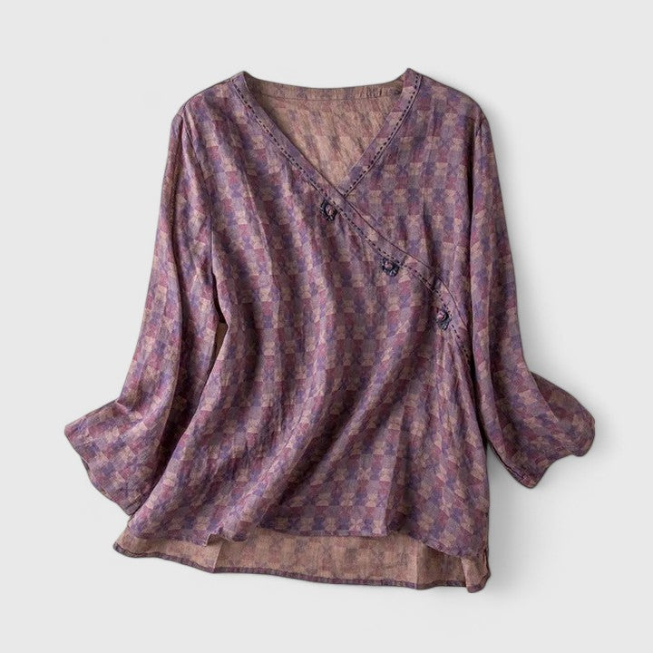 Calista | Elegant Lilac Comfortable Blouse