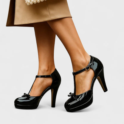 Calanthe | Black Strap Orthopedic Heels