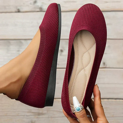Calista | Beige Knit Anti-Slip Breathable Shoes