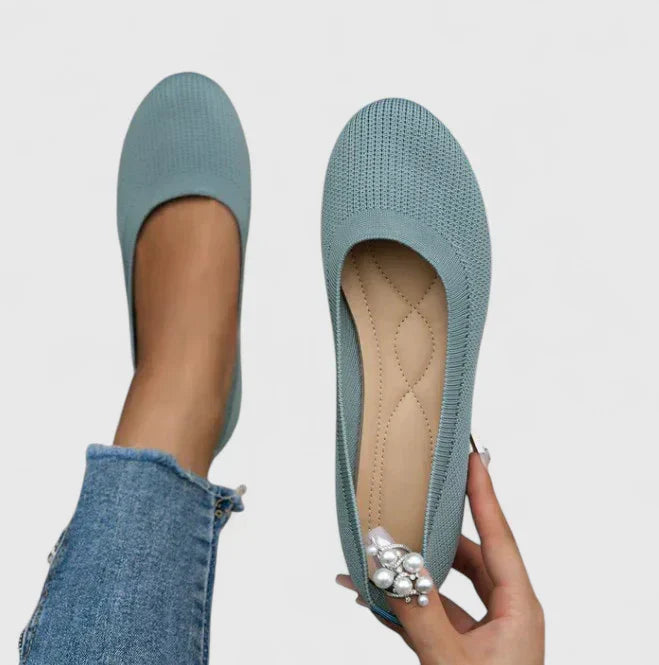 Calantha | Beige Knit Orthopedic Shoes