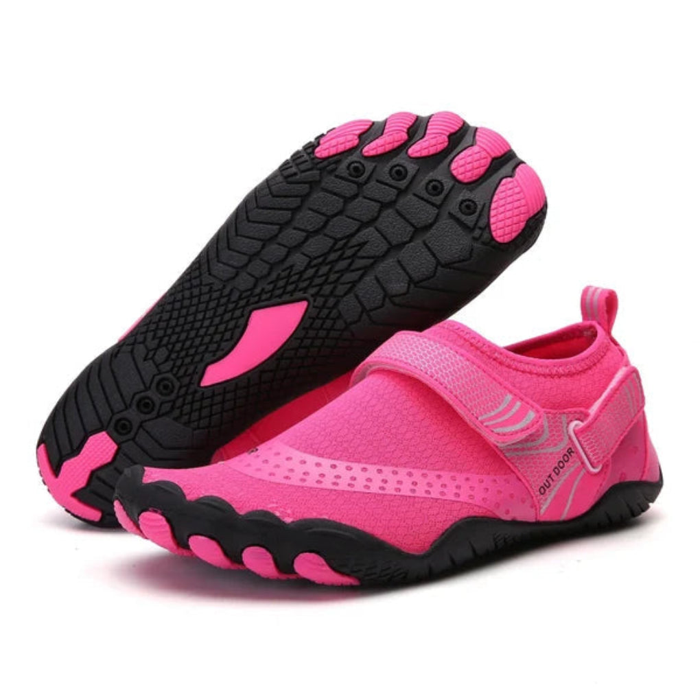 Kairos | Unisex Ergonomic Barefoot Water Shoes - Black Grey Mesh