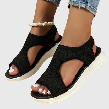 Calista | Brown Knit Orthopedic Sandals