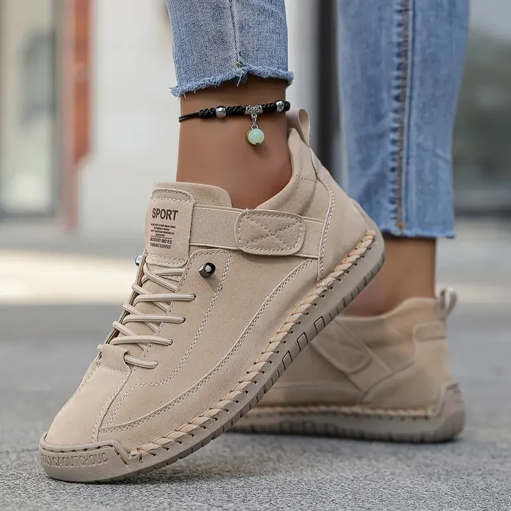 Kaida | Beige Suede Orthopedic Sneakers