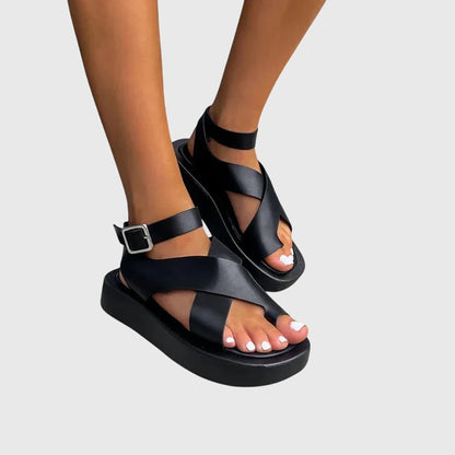 Aurora | Premium Orange Strappy Orthopedic Sandals