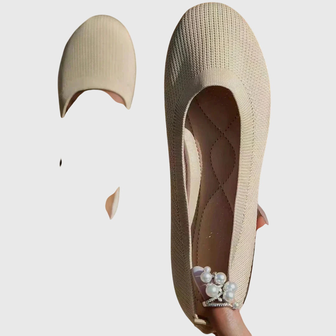 Aria | Black Anti-Slip Breathable Ballet Flats