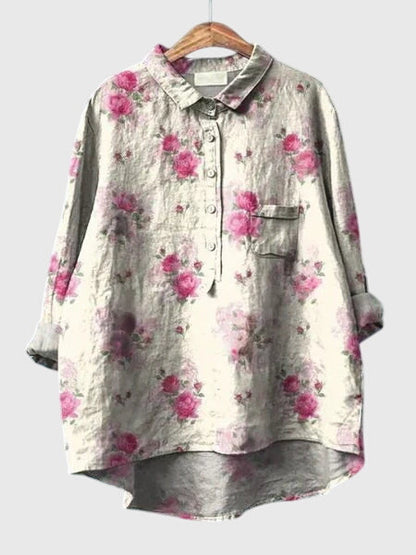 Calista | Floral Print Blouse in Vibrant Hues