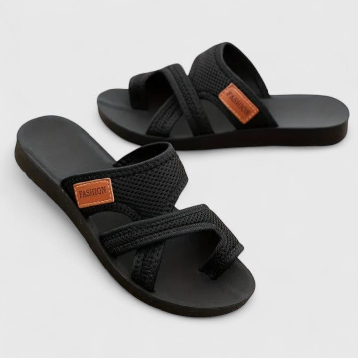 Calantha | Burgundy Strappy Orthopedic Sandals