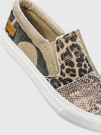 Calantha | Tan Animal Print Pain-Relief Slip-On Shoes