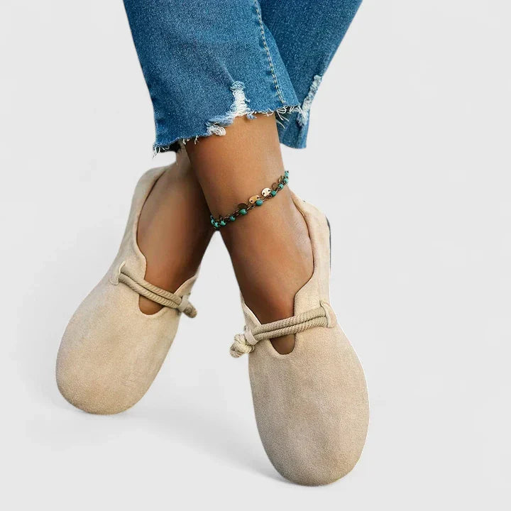 Calantha | Beige Suede Orthopedic Loafers