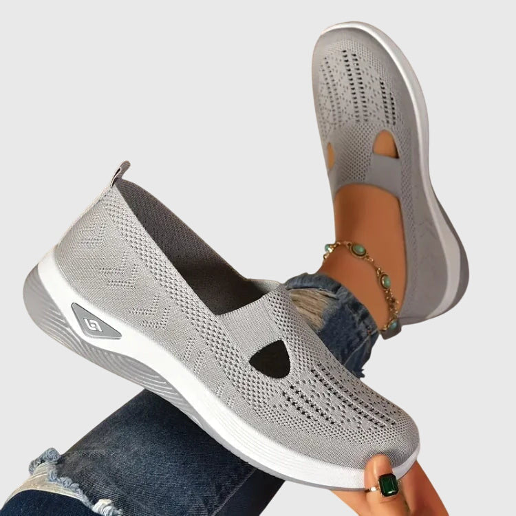 Aria | Black Cutout Orthopedic Walking Shoes