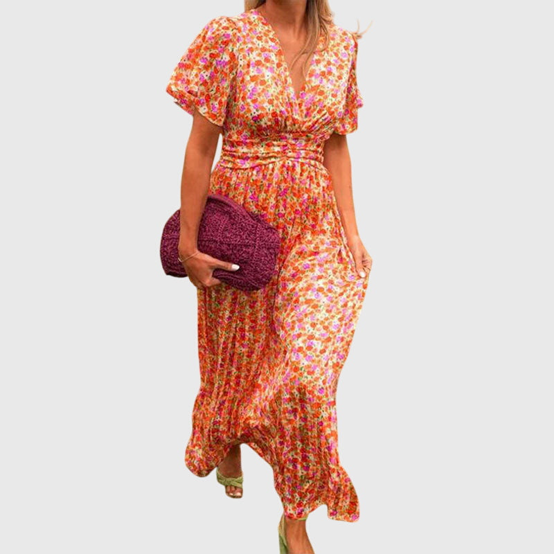 Calista | Vibrant Floral Comfortable Summer Dress