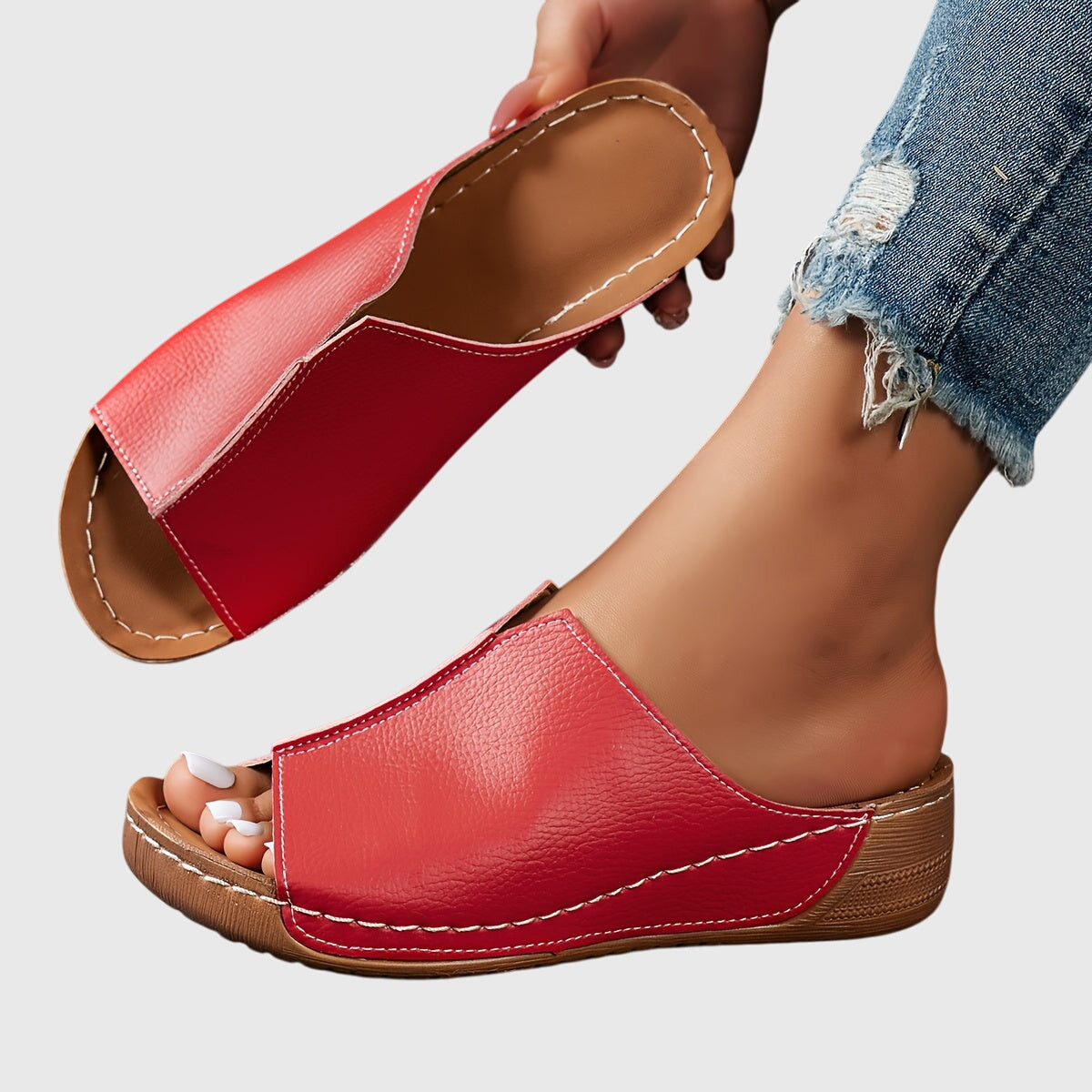 Calista | White Stylish Orthopedic Sandals