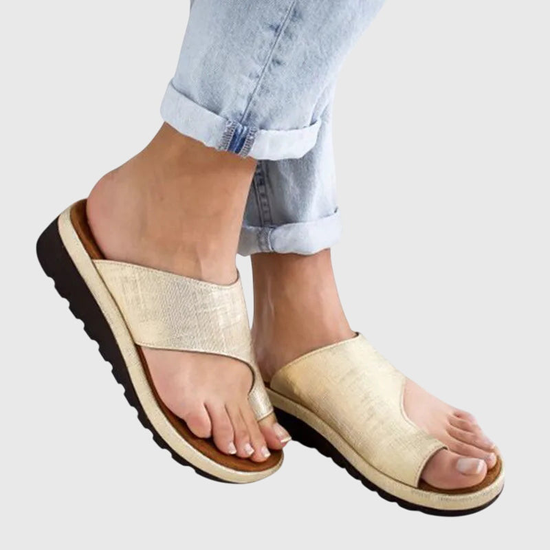Astrid | Black Orthopedic Summer Sandals