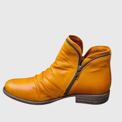 Black Leather Orthopedic Women's Shoes