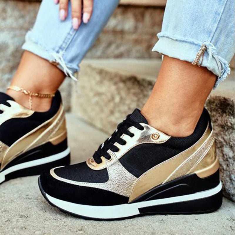 Astrid | Golden Modern Sneakers With Ultimate Comfort