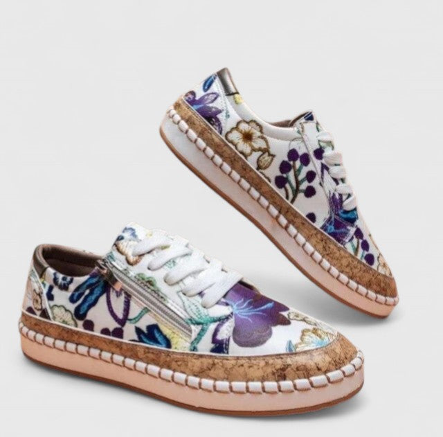 Calanthe | Floral Embroidered Orthopedic Shoes