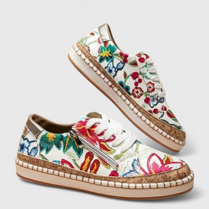 Calantha | Embroidered Floral Orthopedic Shoes