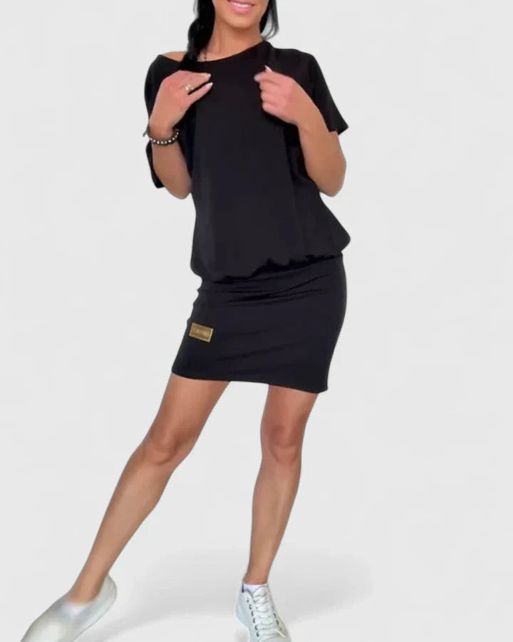 Aurora | Elegant Black Comfortable Dress