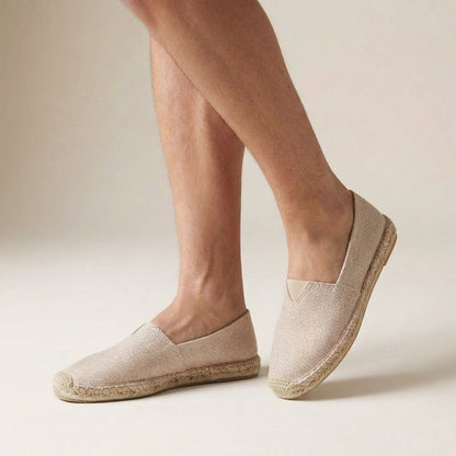 Calista | Women’s Orthopedic Jute Sole Slip-On Espadrilles in White Canvas