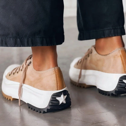 Astrid | Tan Platform Great Sole Sneakers