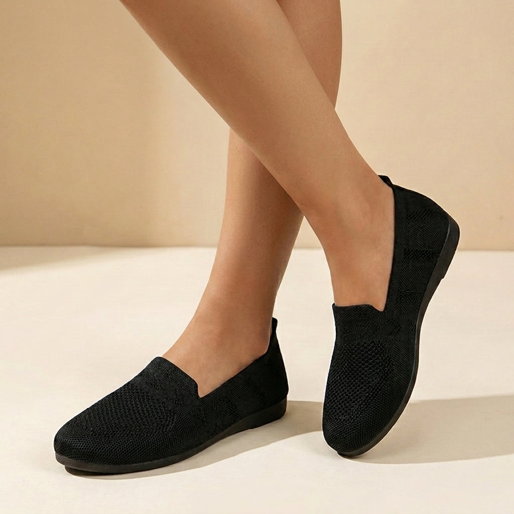 Astrid | Women’s Orthopedic Lightweight Slip-On Shoes - Soft Blue Knit