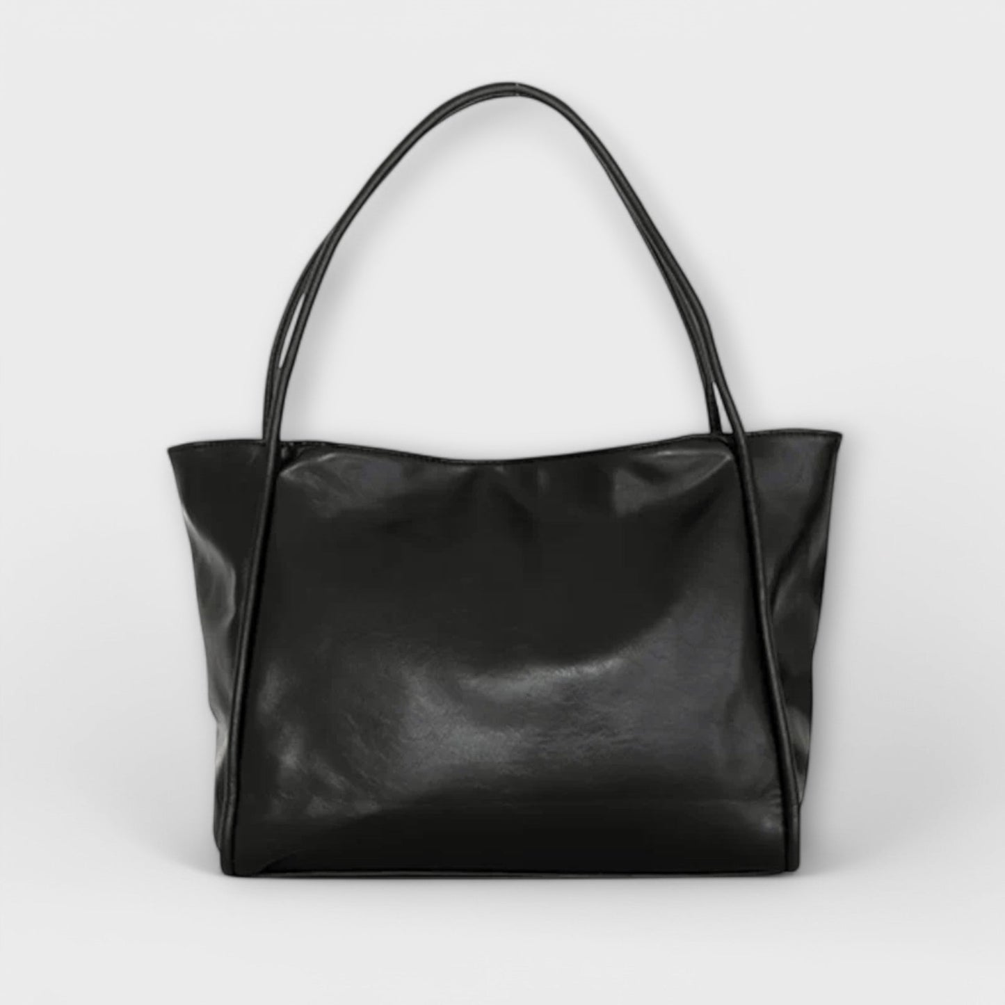 Astrid | Women’s Classic Black Leather Everyday Carry Handbag Style