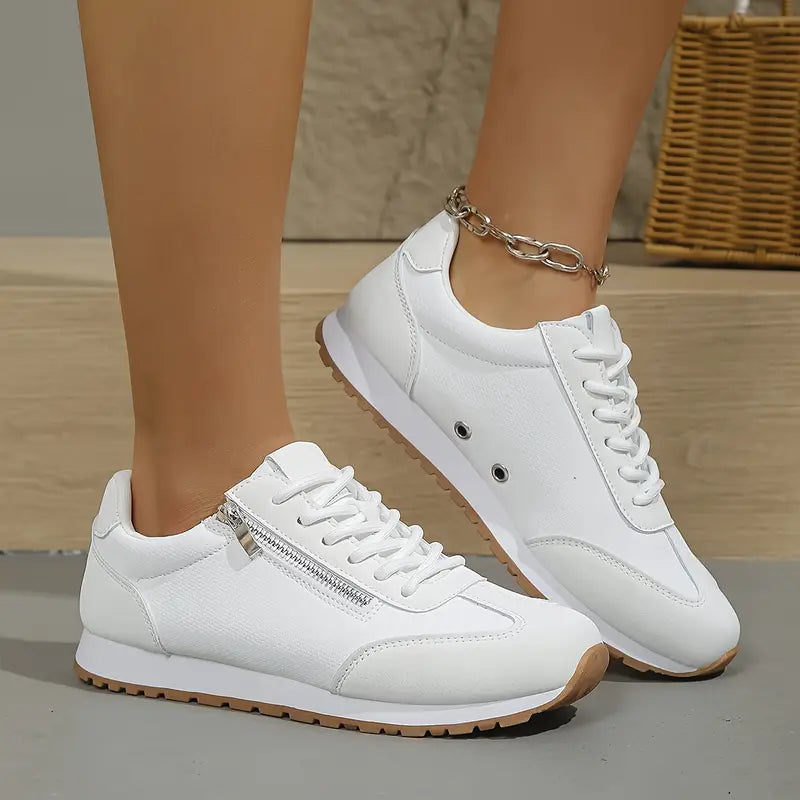 Calista | Luxury Tan & White Bellezza Sneakers