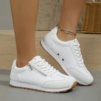 Calista | Luxury Tan & White Bellezza Sneakers