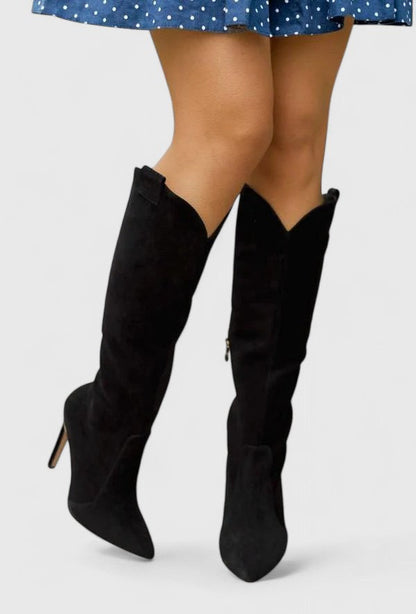 Calantha | Black High-Cut Orthopedic Boots