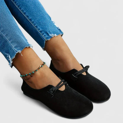 Calantha | Beige Suede Orthopedic Loafers