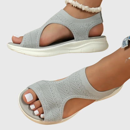 Calista | Brown Knit Orthopedic Sandals