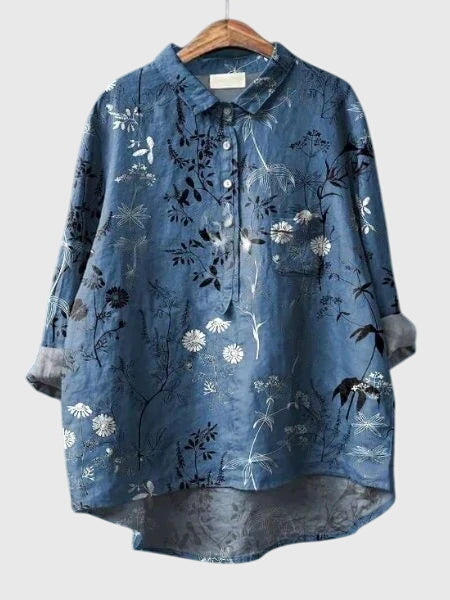 Calista | Floral Print Blouse in Vibrant Hues