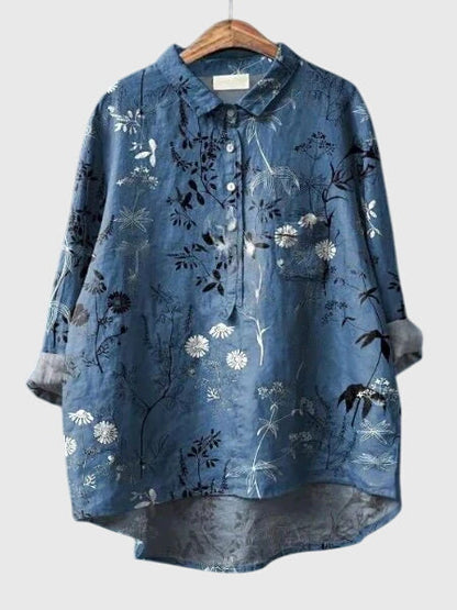 Calista | Floral Print Blouse in Vibrant Hues