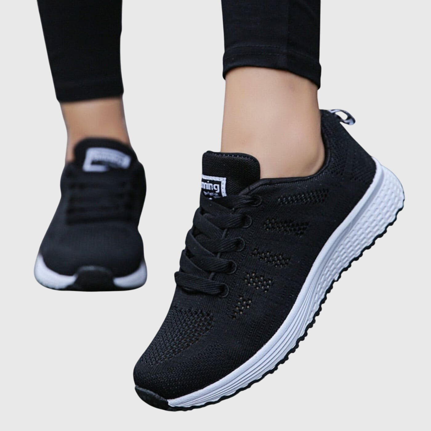 Calista | White Knit Orthopedic Women's Shoes