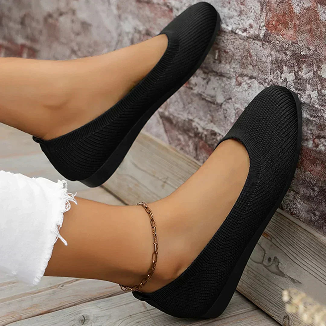 Calista | Beige Knit Anti-Slip Breathable Shoes