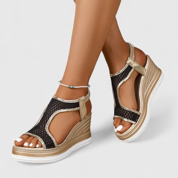 Calantha | Champagne Gold Elegant Sandals