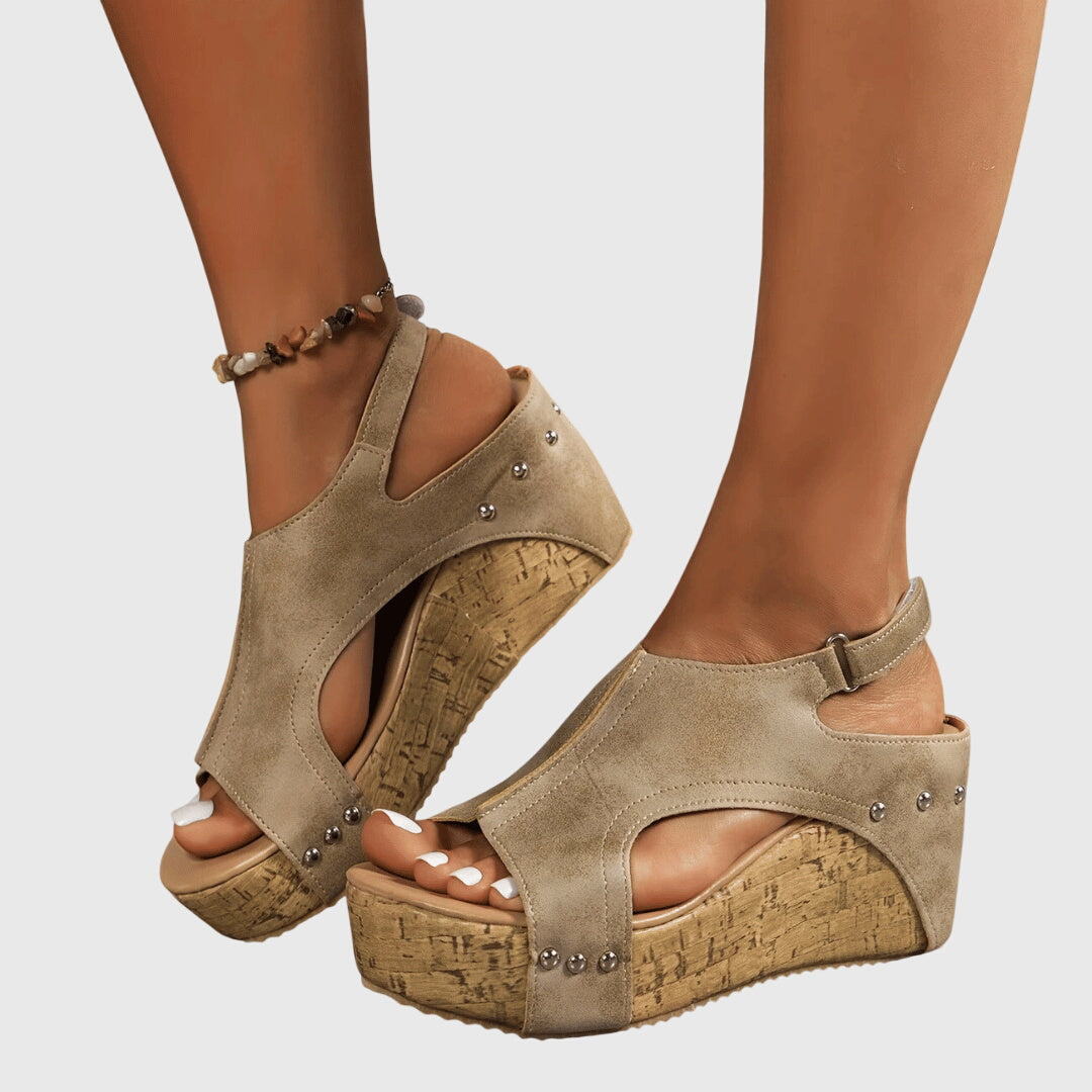 Calista | Beige Suede Orthopedic Sandals