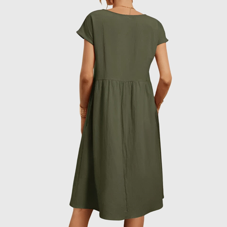Calista | Elegant Beige Spring Dress