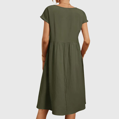 Calista | Elegant Beige Spring Dress
