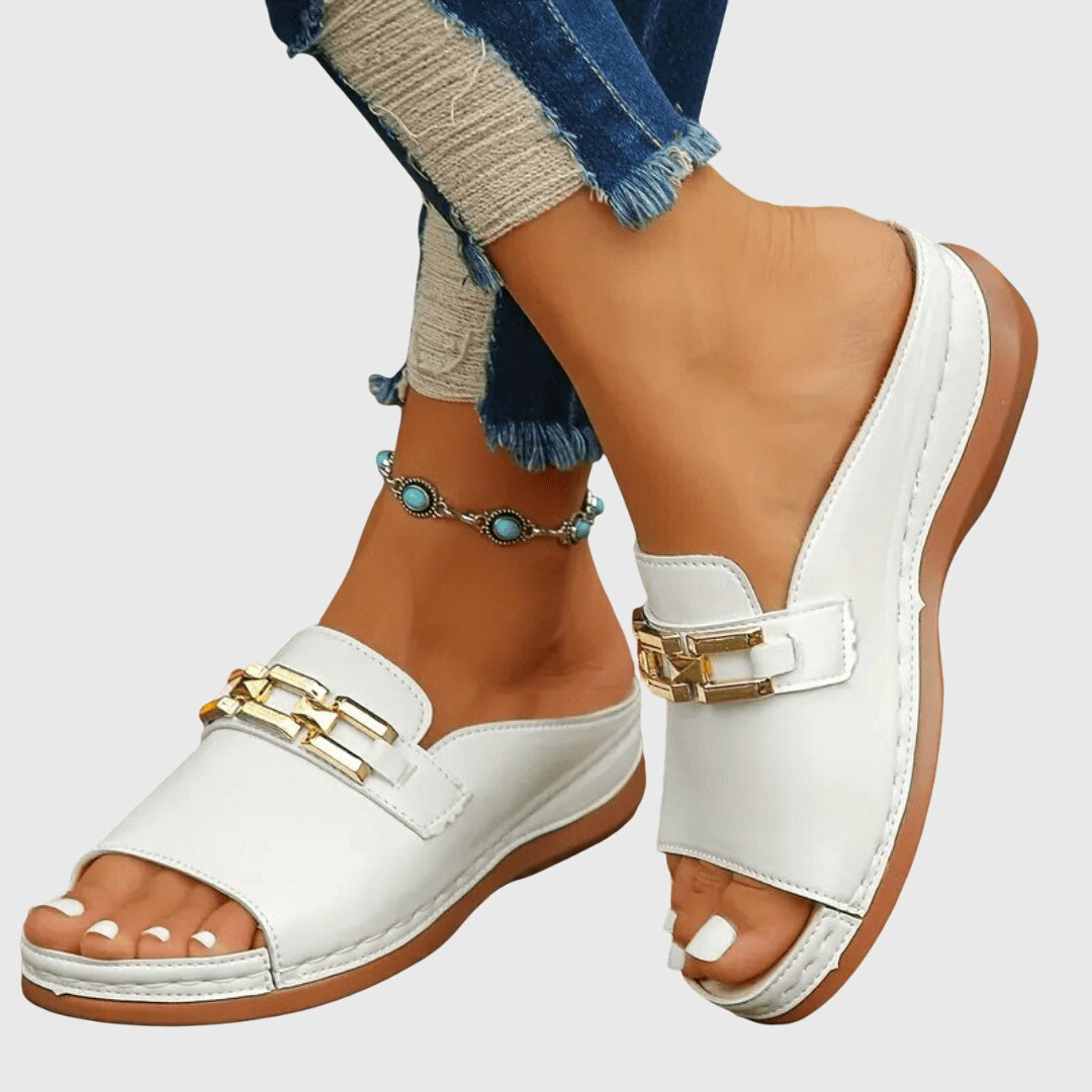 Blush Suede Orthopedic Sandals