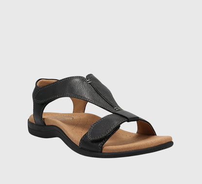 Alethea | Elegant Black Orthopedic Sandals