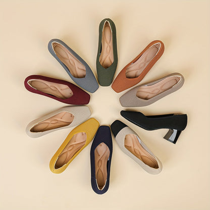 Alethea | Taupe Ribbed Orthopedic Heels