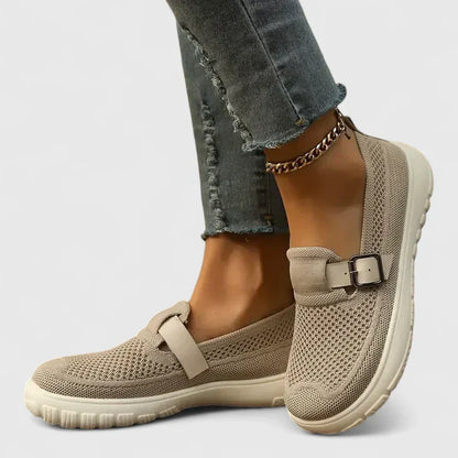 Calantha | Black Knit Orthopedic Loafers