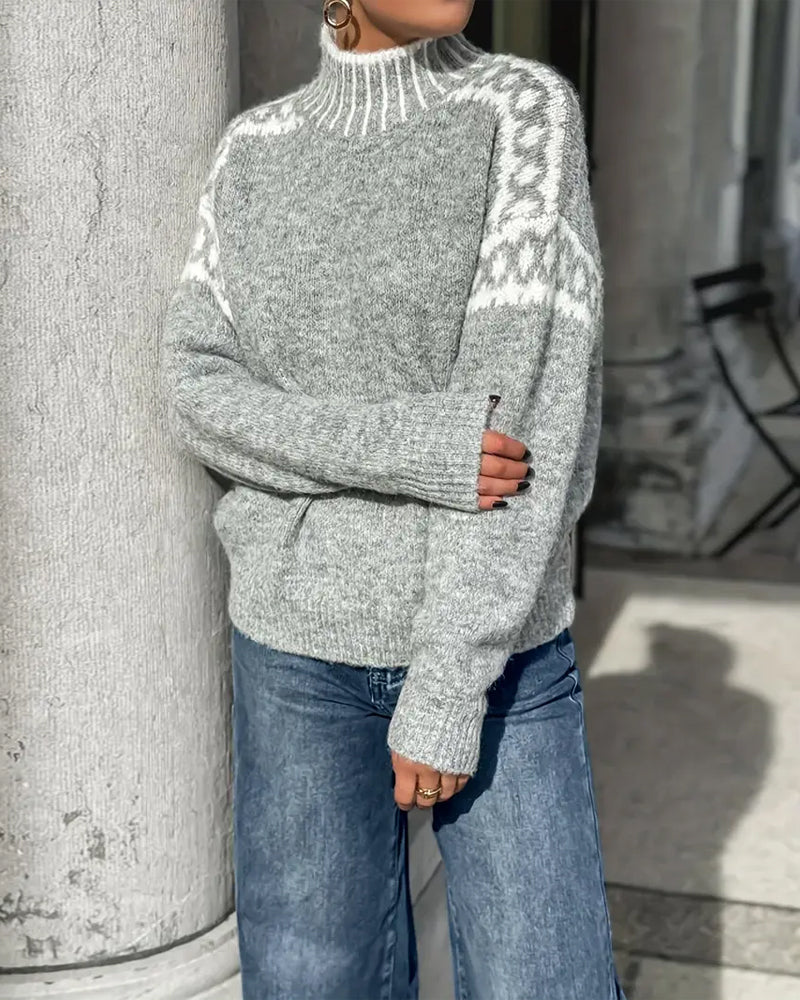 Astrid | Grey Elegant Knit Sweater