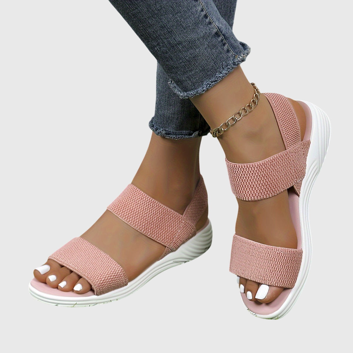 Calantha | Black Strappy Orthopedic Sandals