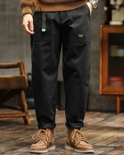 Kaid | Olive Green Classic Cargo Pants