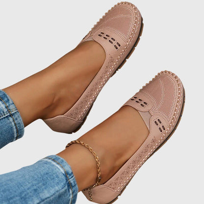 Alethea | Beige Perforated Orthopedic Shoes